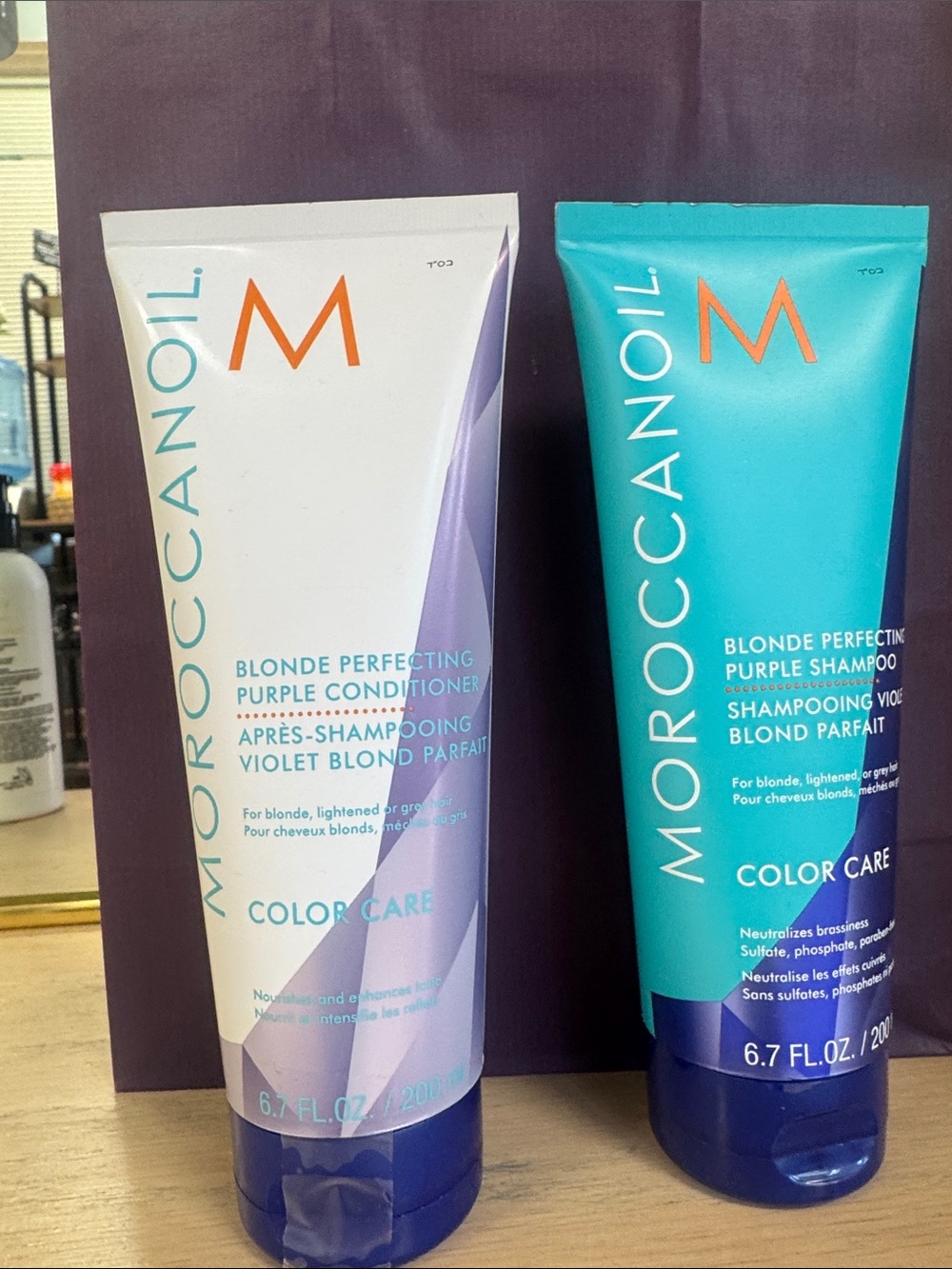 Moroccanoil Blonde Perfecting Duo - Teal & Lavender